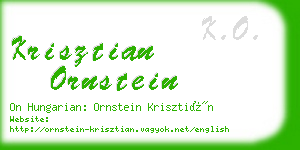 krisztian ornstein business card